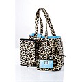 JP Lizzy Leopard in Blue Diaper Tote Set