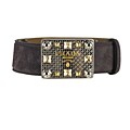 Prada Women's Grey Suede Jeweled Belt