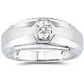 10K White Gold and Diamond Men's Ring