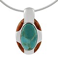 Sterling Silver Turquoise and Coral Necklace