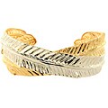 Two-tone Sterling Silver Cuff Bangle