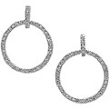 Sterling Silver Cubic Zirconia Circle Earrings