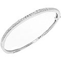 Sterling Silver Diamond Accent Bangle