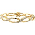 14k Goldplated Silver Diamond Accent Bracelet