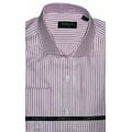 Domani Blue Label Men's Red Striped Dress Shirt
