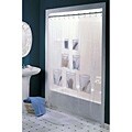 Vinyl with Mesh Pockets Shower Curtain