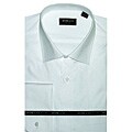 Domani Blue Label Men's White Tonal Dress Shirt