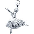 14k White Gold 1/10ct TDW Diamond Ballerina Charm