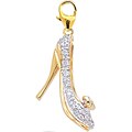 14k Yellow Gold 1/10ct TDW Diamond High-heel Charm