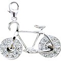 14k White Gold 1/10ct TDW Diamond Bicycle Charm