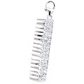 14k White Gold 1/10ct TDW Diamond Comb Charm
