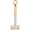 14k Yellow Gold 1/10ct TDW Diamond Gavel Charm
