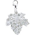 14k Gold 1/10ct TDW Diamond Maple Leaf Charm (HIJ, I2)