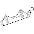 14k Gold 1/10ct TDW Diamond Golden Gate Bridge Charm