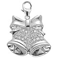 14k Gold 1/10ct TDW Diamond Bells Charm (H-I-J, I2)