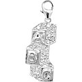14k Gold 1/10ct TDW Diamond Baby Blocks Charm