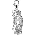 14k White Gold 1/10ct TDW Diamond Car Charm