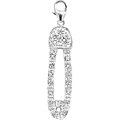14k White Gold 1/10ct TDW Diamond Diaper Pin Charm