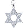 14k Gold 1/10ct TDW Diamond Star of David Charm