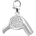 14k Gold 1/10ct TDW Diamond Hair Blower Charm
