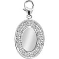 14k Gold 1/10ct TDW Diamond Oval Disc Charm