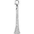 14k White Gold 1/10ct TDW Diamond Clarinet Charm