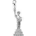 14k Gold 1/10ct TDW Diamond Statue of Liberty Charm
