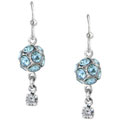 1928 Jewelry Petite Dreams Silvertone Light Blue Earrings