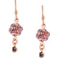 1928 Jewelry Petite Dreams Rose Goldtone Lavender Earrings