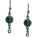 1928 Jewelry Petite Dreams Hematitetone Navy Earrings