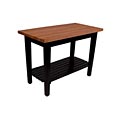 Classic Country Medium Kitchen Work Table with Shelf