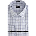 O.H.H.A. Men's White/ Blue Check Dress Shirt