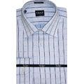 O.H.H.A. Men's Blue/ Navy Checkered Dress Shirt