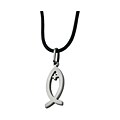 Stainless Steel Fish and Cross Necklace
