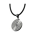 Stainless Steel Spiral Swirl Design Necklace
