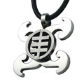 Stainless Steel Chinese "Prosperity" Pendant