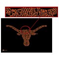 Texas Longhorns Fight Song Lyric Logo Poster