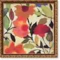Kim Parker Begonias Framed Canvas