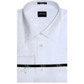 O.H.H.A. Men's White Solid Twill Dress Shirt