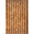 Hand-woven Brown Tibet Wool Rug (5'3 x 8')