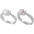 Sterling Silver Oval Cut CZ Ring