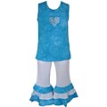 AnnLoren Girl's 2-piece Blue Tie-dye Pants Set