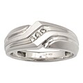 10k White Gold Men's Diamond Band