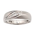 10k White Gold Diamond Polished Band