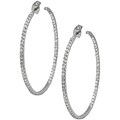 Sterling Silver CZ Hoop Earrings