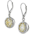 Sterling Silver Dangling CZ Earrings