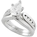 Sterling Silver Teardrop CZ Ring