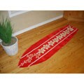 Handmade Red Surfboard Runner (1'8 x 6')