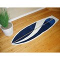 Handmade Blue Surfboard Runner (1'8 x 6')