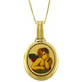 14k Gold Raphael Cherub Necklace